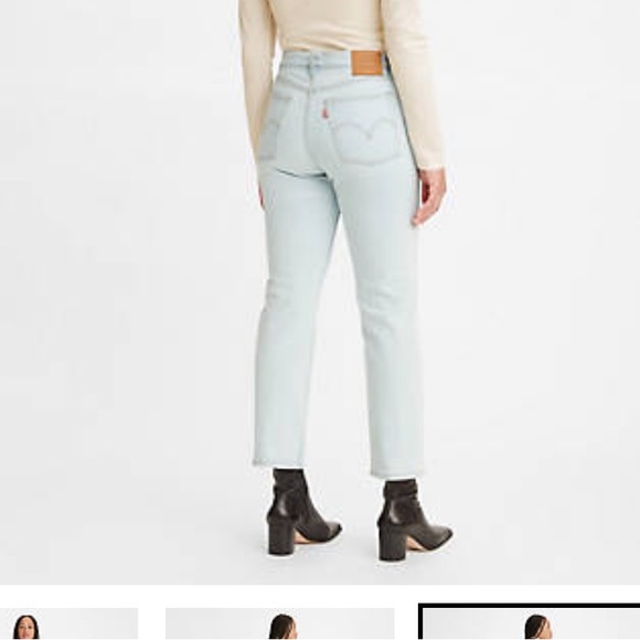 LEVI’S Wedgie Straight Fit size 29 jeans in cyan - Picture 2 of 6